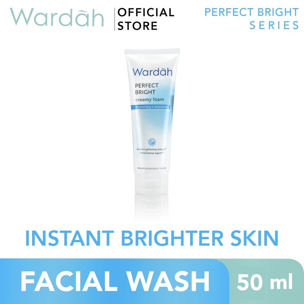 Wardah Perfect Bright Creamy Foam Bightening + Smoothing  - BISA COD