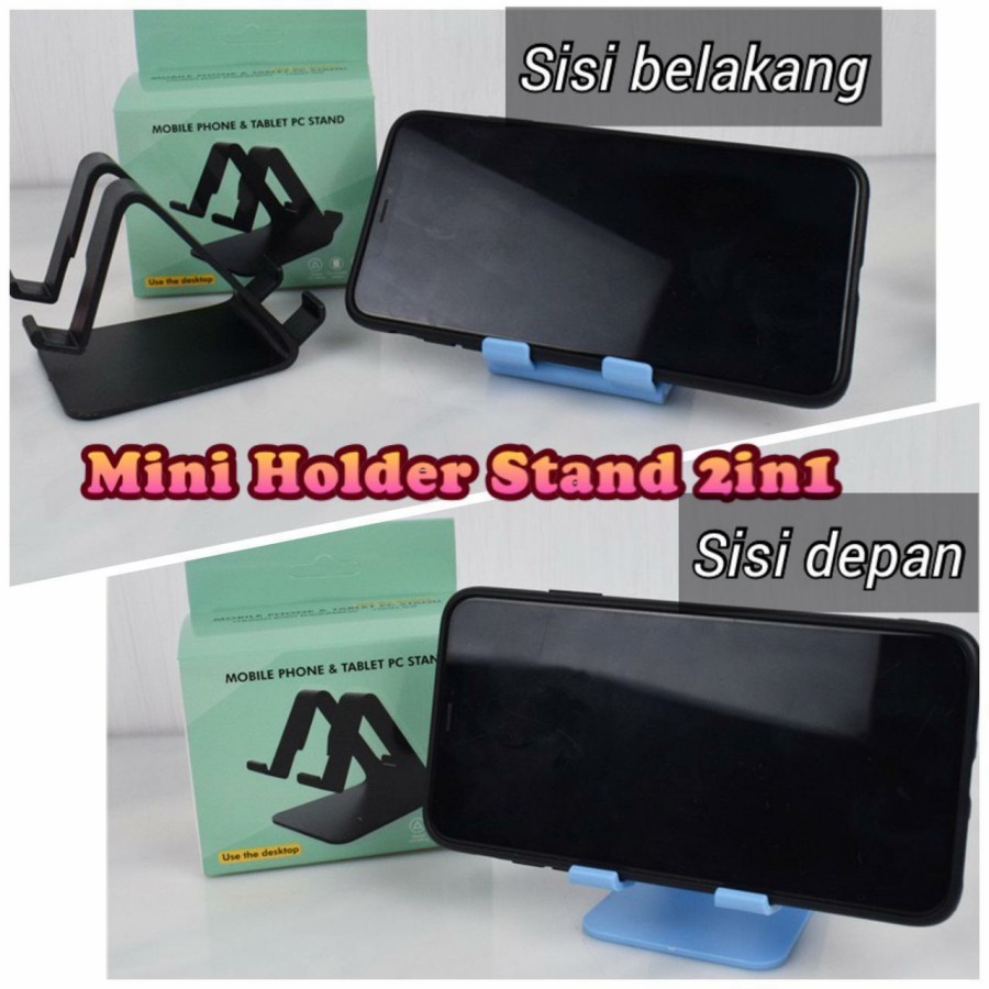 Holder Hp 2 Sisi Kursi Hp Dudukan Hp Universal Stand Tablet 2 In 1-Aksesoris Handphone