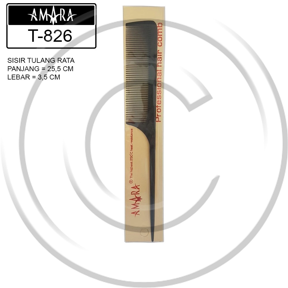 AMARA / AM-T826 / Sisir (Comb) Rambut Tulang Rata