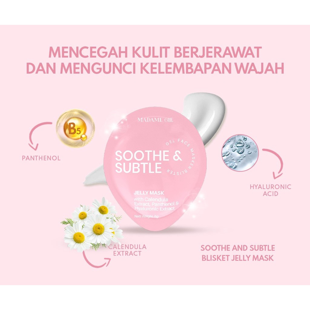 ❤ RATU ❤ Madame Gie Jelly Mask | Masker Wajah Jeli Clariry Soothe Glass Skin