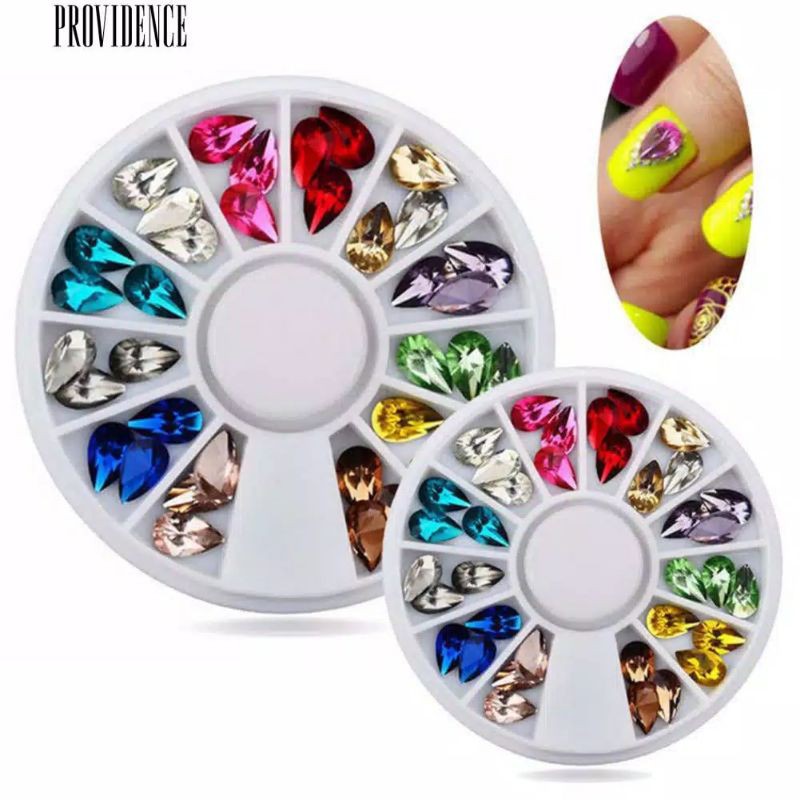 CHARM NAIL GEMS RUNCING SET SIZE 3*6MM / HIASAN NAIL ART