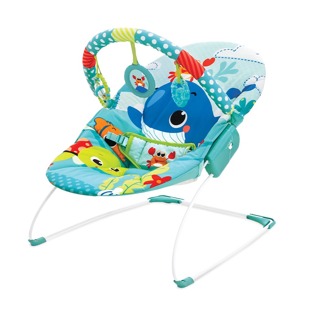 MASTELA Baby Bouncer 1 Recline BLUE- GIRAFFE - 6703-BLUE WHALE - 6938