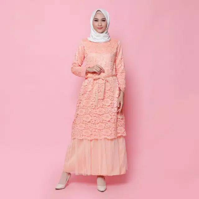 GAUN BROKAT SHABIYA/GAUN PESTA/DRESS BROKAT PREMIUM