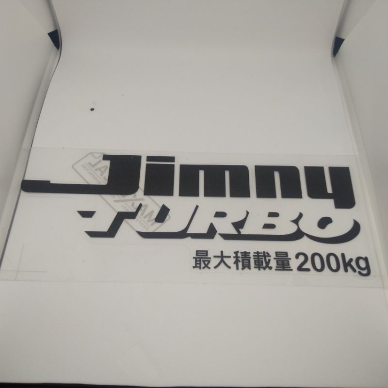 stiker decals belakang Jimny JA11 JDM
