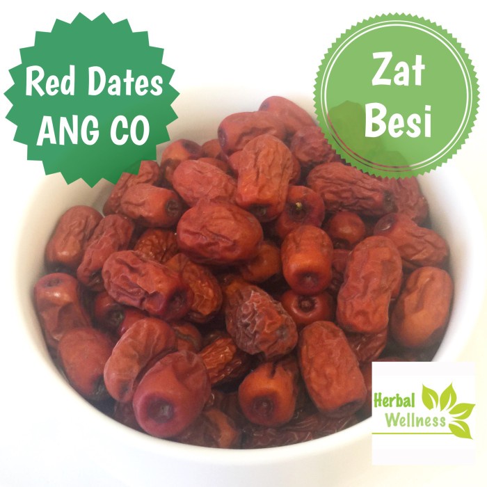 

Ang Co (Red Dates) 500gr - Kurma Merah Hong Zao