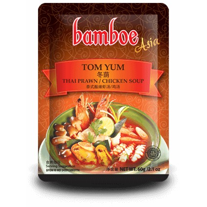 

Bumbu Instan Bamboe Asia Tom Yum, Tanpa Extract, Essence & Pewarna Buatan