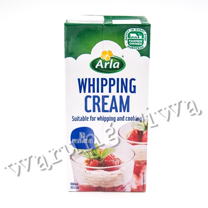 

arla wripping cream 1 lt