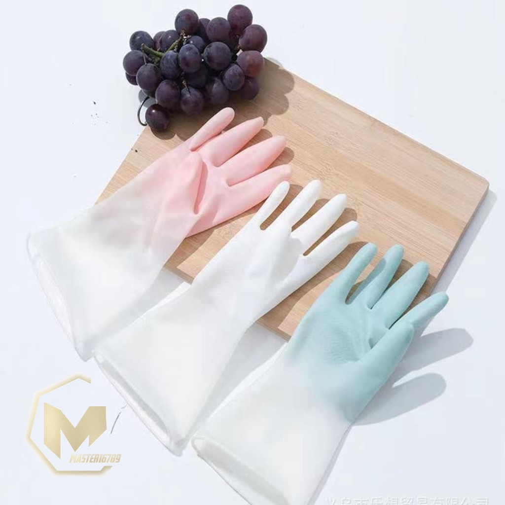 RT15 Sarung Tangan cuci piring karet Latex PTKS Silikon rubber hand glove anti air steril serbaguna MA2333