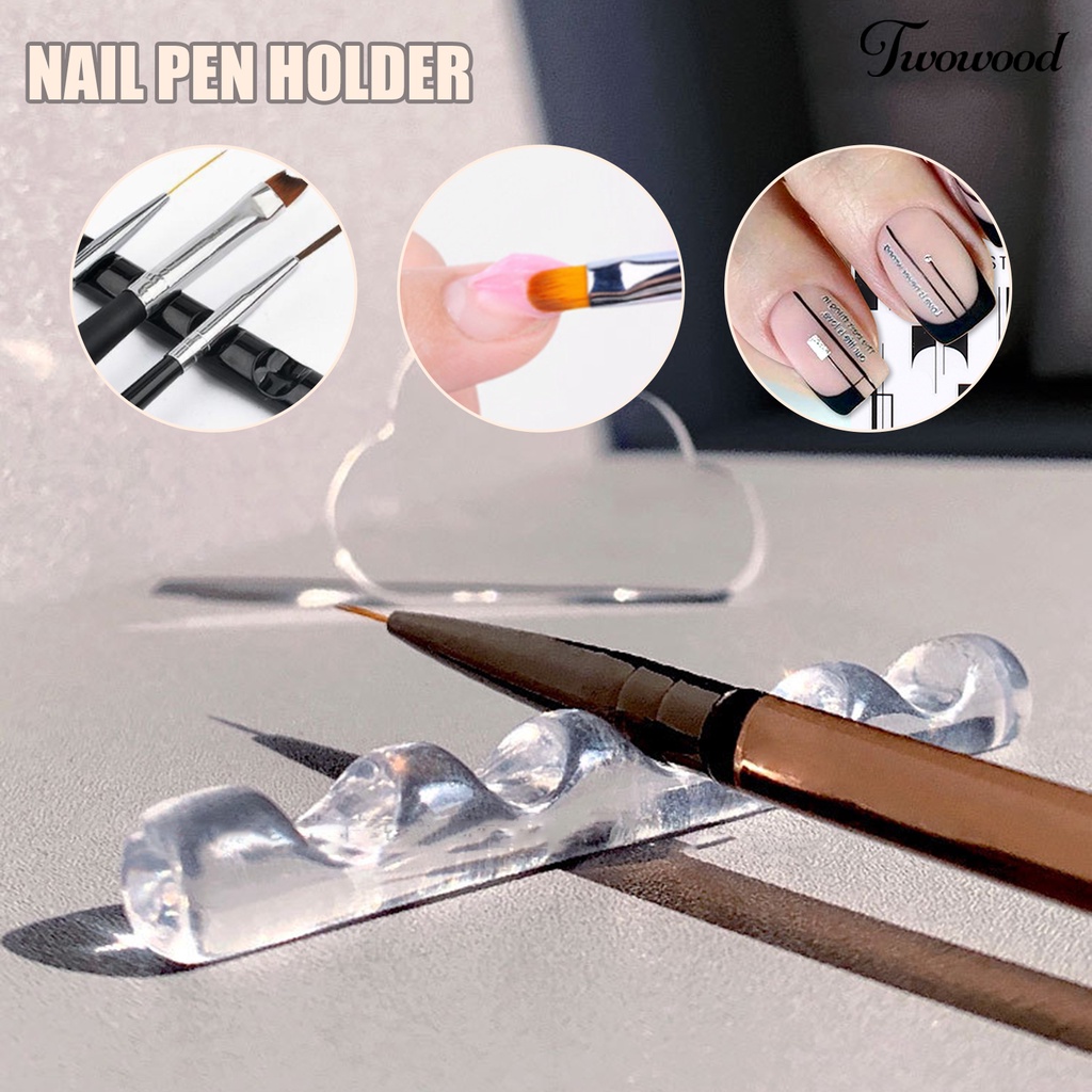 Holder Pen Brush Nail Art 5 Grids Reusable Untuk Wanita