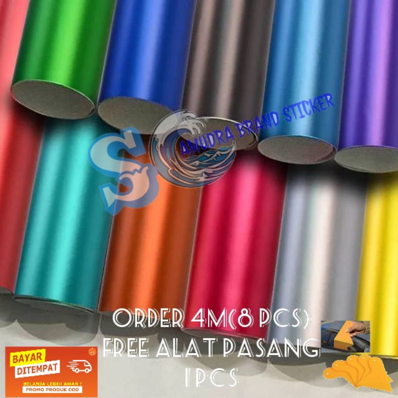 STIKER SATIN DOP METALICT BODY MOTOR/ BODY MOBIL WRAPPING (L152CM-P50CM) HARGA MURAH DENGAN KUALITAS