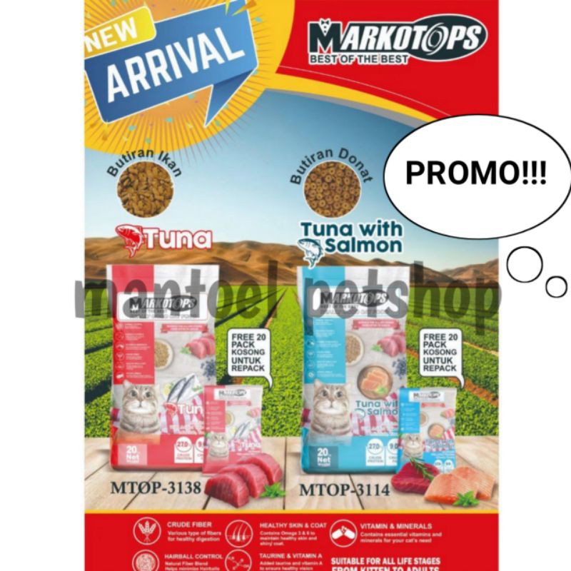 grab gojek markotops repack 10kg - makanan kucing dry food