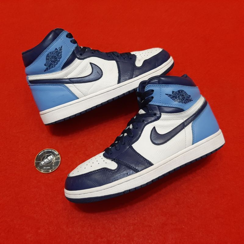 SEPATU AIR JORDAN 1 RETRO HIGH OBSIDIAN SIZE. 42.5 (SECOND BRAND)