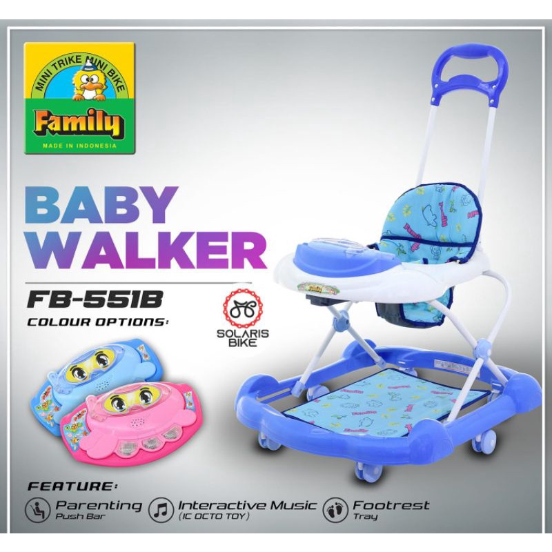 Baby Walker FB 110 FB 136L F551B FB 32366 Family Ori - Alat Bantu Berjalan Baby