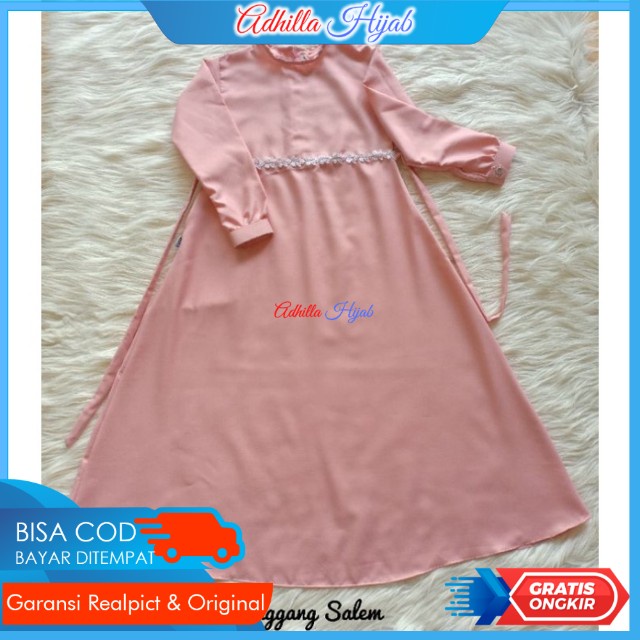 Gamis Anak Perempuan Muslimah Bahan Katun Toyobo Premium Usia 3 4 5 6 7 8 9 10 11Original Terbaru 20