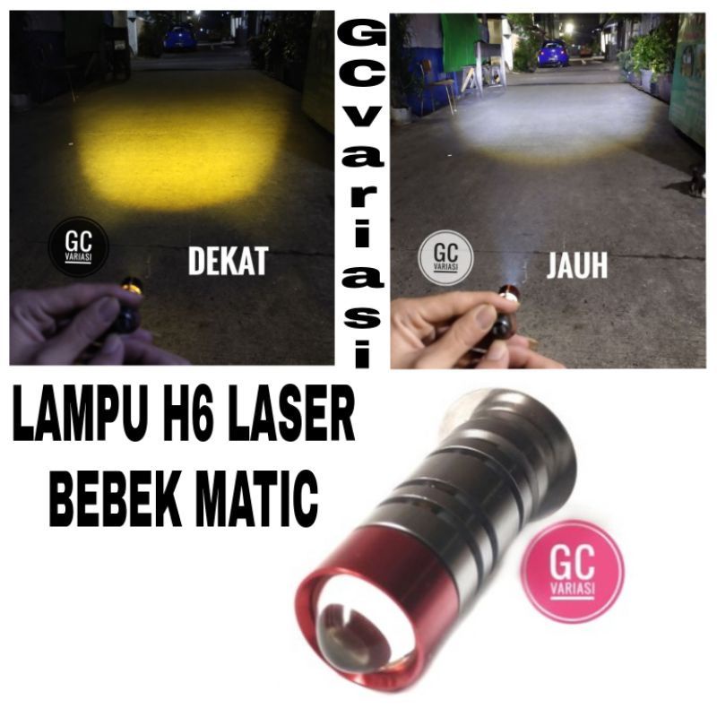 LED UTAMA MOTOR BEBEK MATIC HY LASER/BOLAM LAMPU UTAMA MOTOR BEBEK MATIC H6 LASER/LAMPU LED MOTOR DE