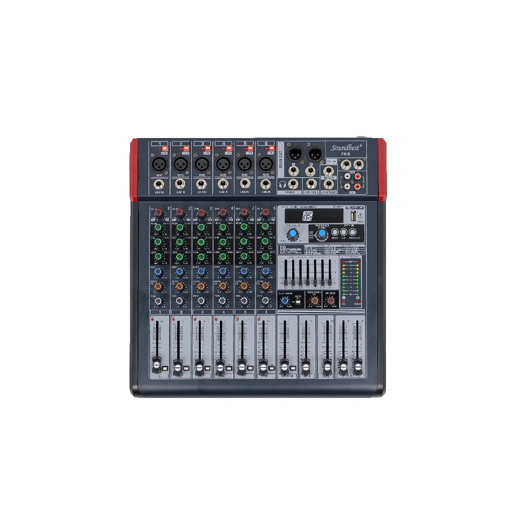 Audio Mixer Soundbest FX6 FX-6 FX-6 Mixer 6 Channel Original