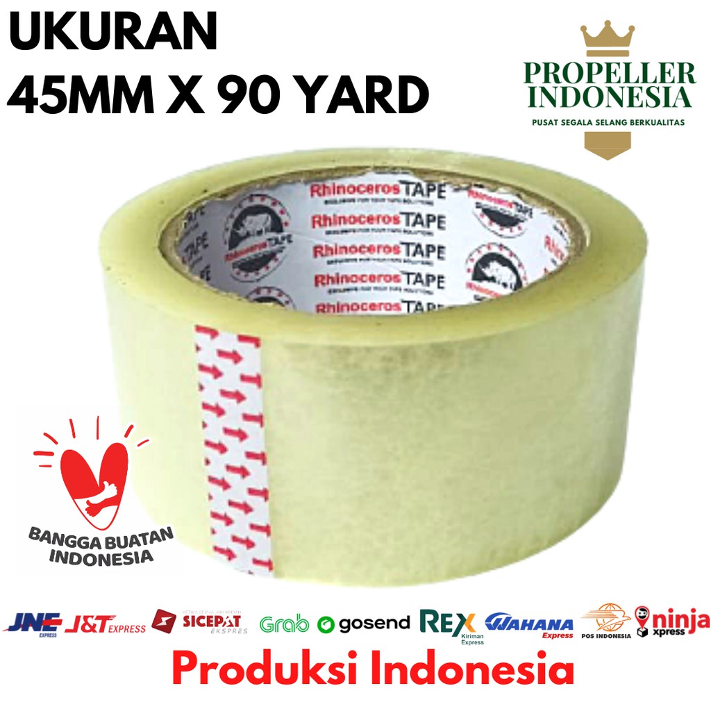 Lakban Bening Selotip Solatip Solasi Isolasi Clear 2inci 45mmx90 yard