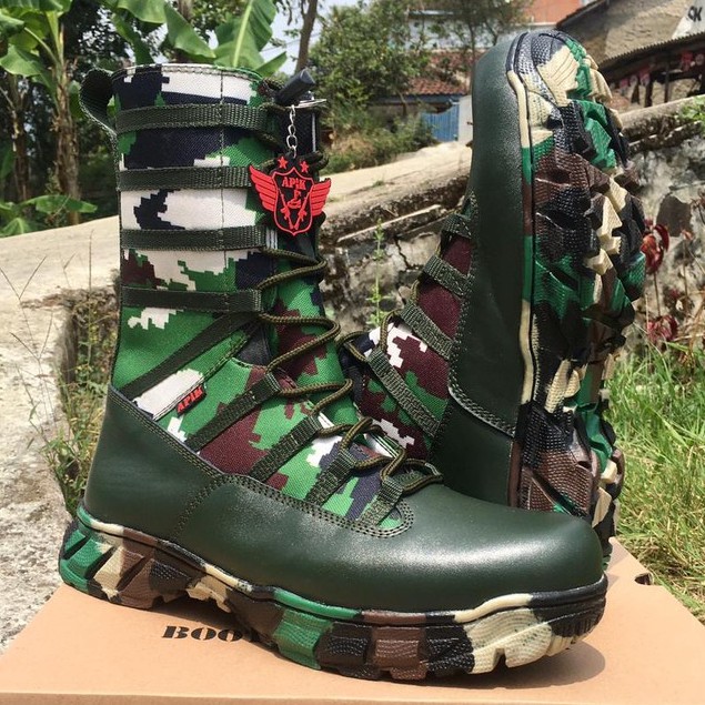 SEPATU PDL NINJA LORENG RAIDER MERK APIK KULIT SAPI ASLI SEPATU PDL DINAS LAPANGAN TNI POLRI