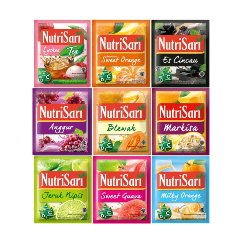 

Nutrisari Minuman Serbuk aneka rasa 1 renceng [10 sachet]