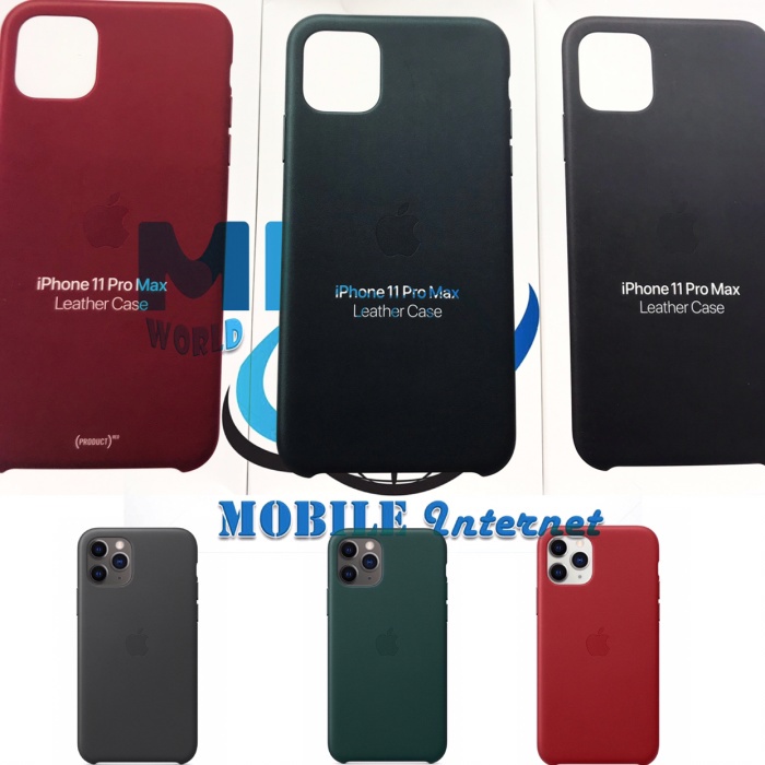 Leather Case IPhone 11 Pro Max-11pro Max Pro Original IBOX-Green-Hijau