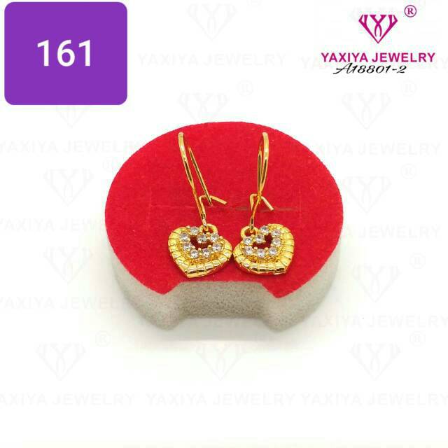 

Anting Wanita Love Permata Perhiasan Lapis Emas 18K Yaxiya Jewelry 161