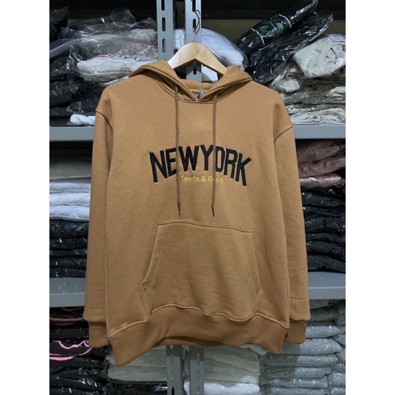 COD (6.6) Hoodie HnM New York Bordir Coklat Sweater Free Paperbag