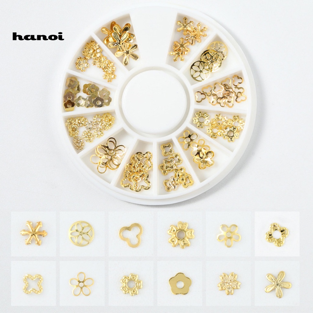 Han 1 Set Ornamen Bintang / Bulan Untuk Dekorasi Nail Art Charms