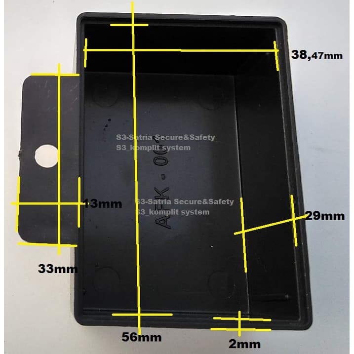 Electronic BOX Projek / BOX PLASTIK HITAM 1 KUPING / Casing Driver