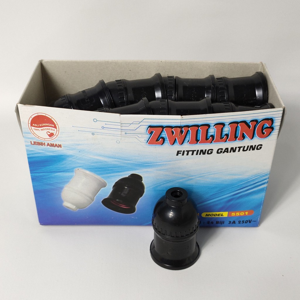 Paket 12 Pcs Zwilling Fiting Gantung - Hitam &amp; Putih