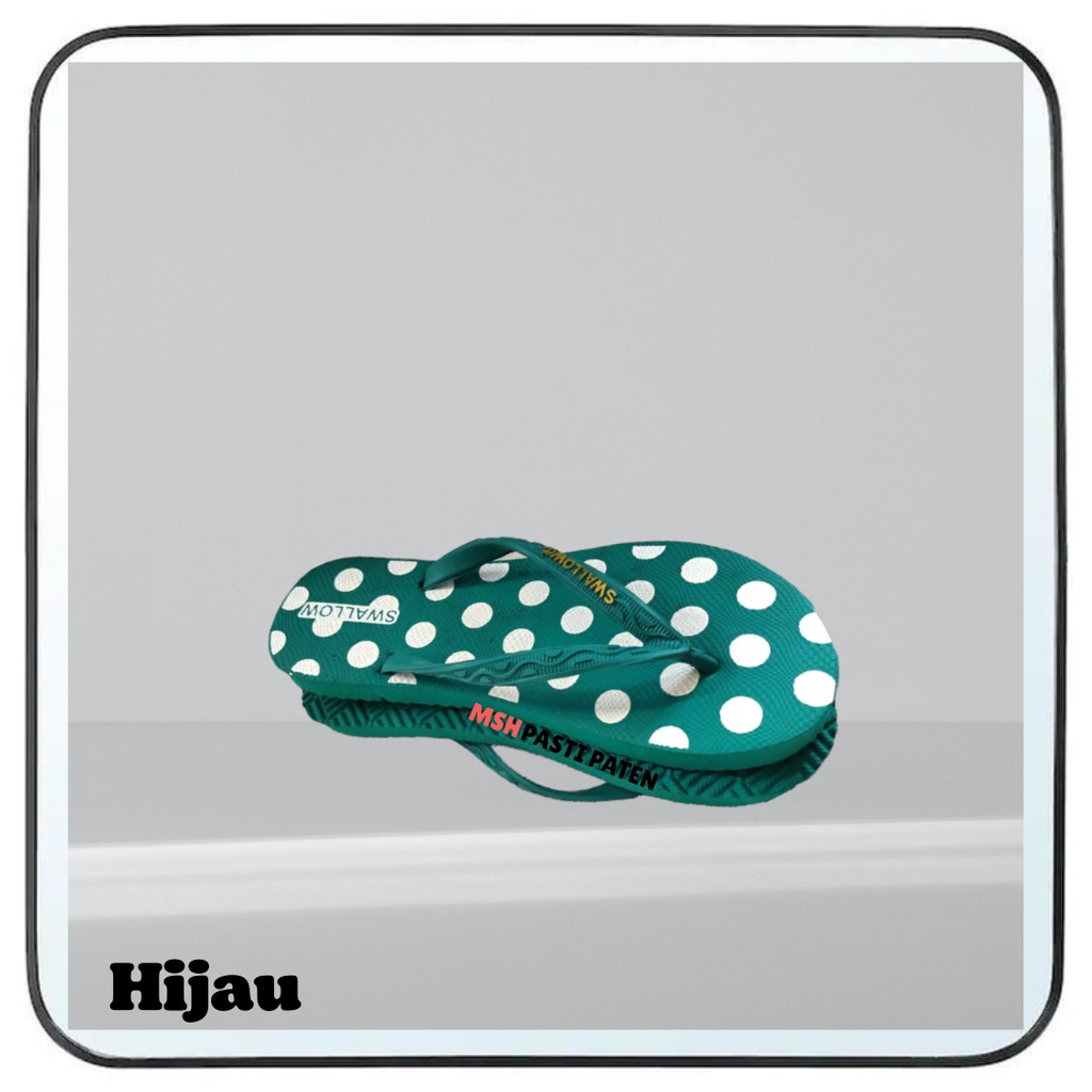 Sandal swallow polkadot Sandal jepit Sandal teplek Sandal tipis Sandal rumah Sandal enteng