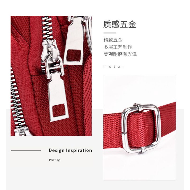 tas selempang wanita import sling bag wanita tas hp import bahan nilon parasut TAS 105
