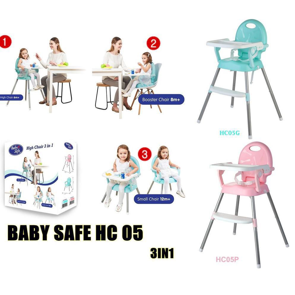 Baby Safe High Chair 3 in 1 / Kursi Makan Babysafe 3in1 zeus