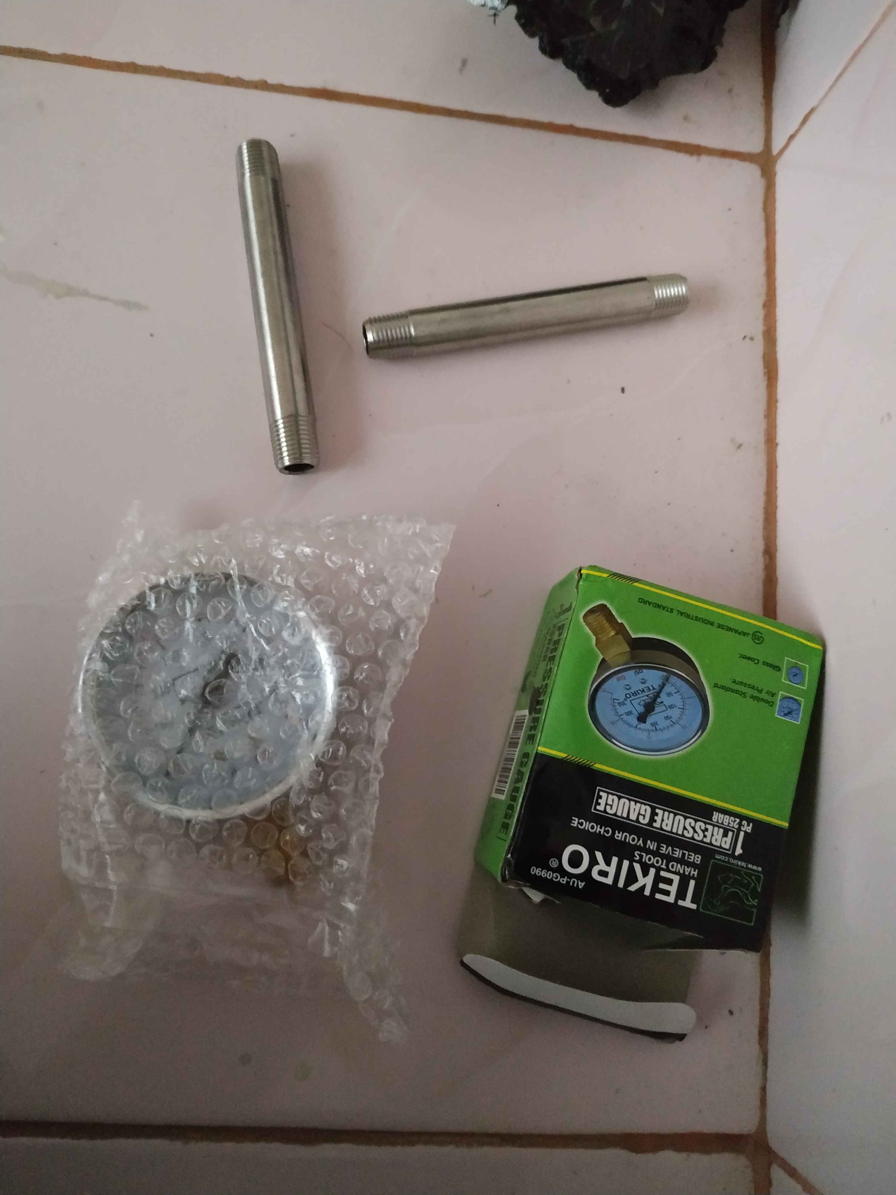 Tekiro Presure Gauge 2.5 Alat Ukur Tekanan 2.5 4 6 10 16 Dan 25 Bar