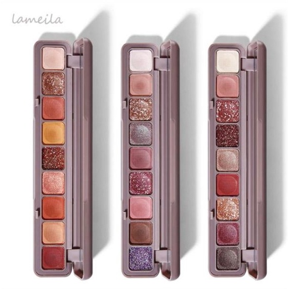 Lameila Eyeshadow Pallete 9 Warna Matte and Glitter