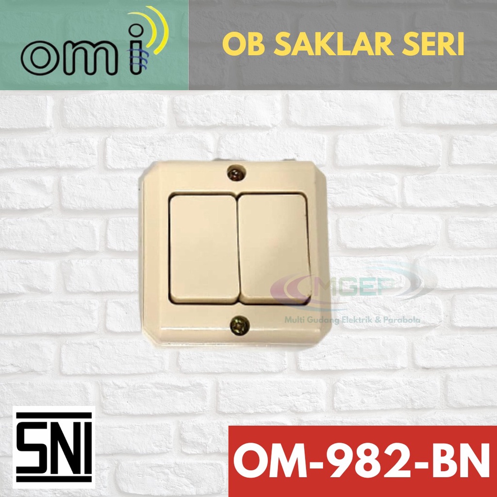 OMI Saklar Seri Double Outbow OB SNI Original Super Murah OM 982BN