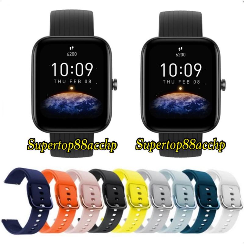 Strap Amazfit Bip 3 / Bip 3 Pro Tali Jam Rubber Colorful Buckle Model Active