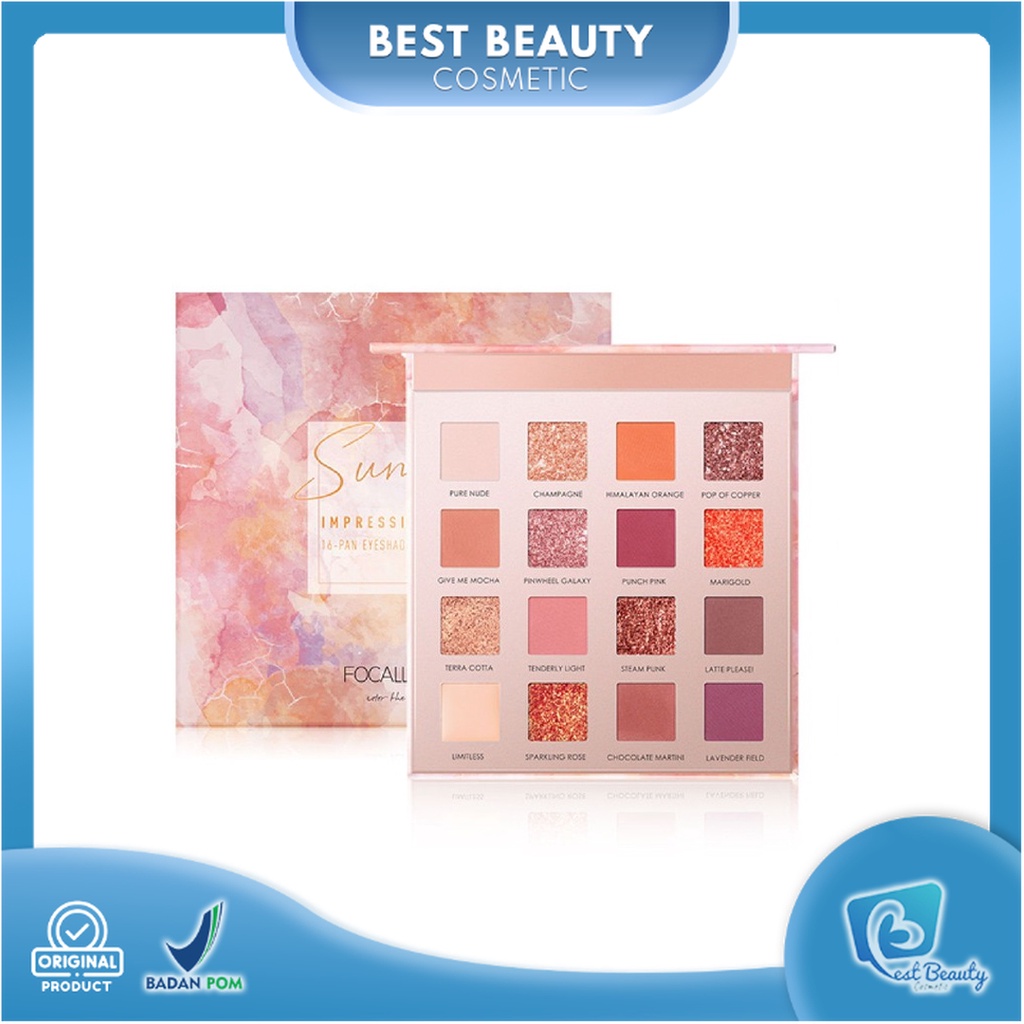 ★ BB ★ FOCALLURE 16 Pan Eyeshadow Sunrise Palette The Impressionism Collection - FA88 - FA 88