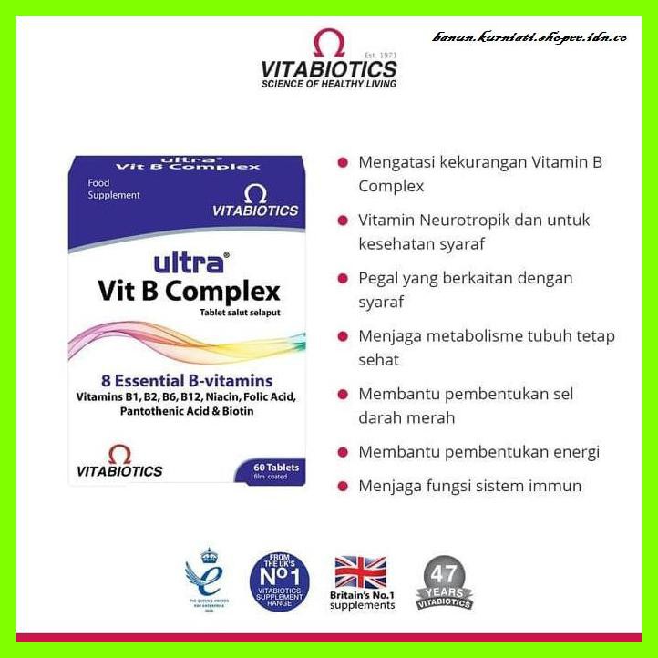 Jual VITAMIN-B- VITABIOTICS ULTRA VITAMIN B COMPLEX 2 PCS -TUBUH-SEHAT ...