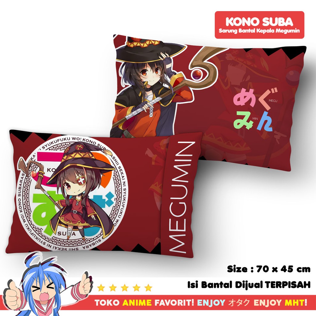 Sarung Bantal Kepala Anime Konosuba : Megumin