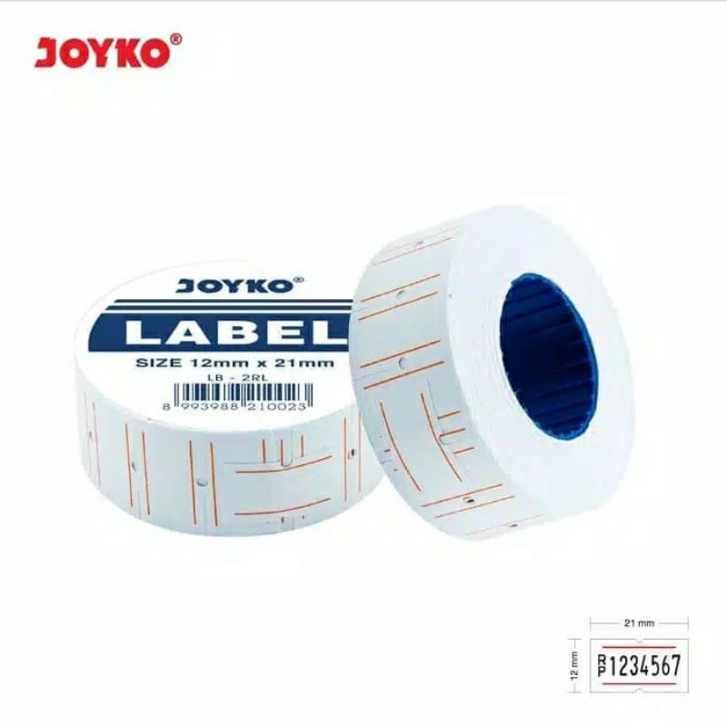 

JOYKO LB-2RL label harga price kadaluarsa 21mmX21mm 10pcs / 1 ROL