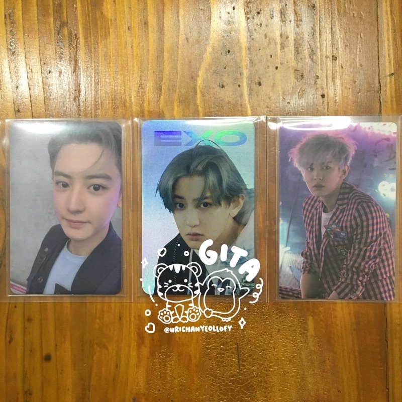 EXO Chanyeol Don’t Fight The Feeling (DFTF) Holo Standee, AR Clip Card, 5th Anniversary Paper Toy Ph