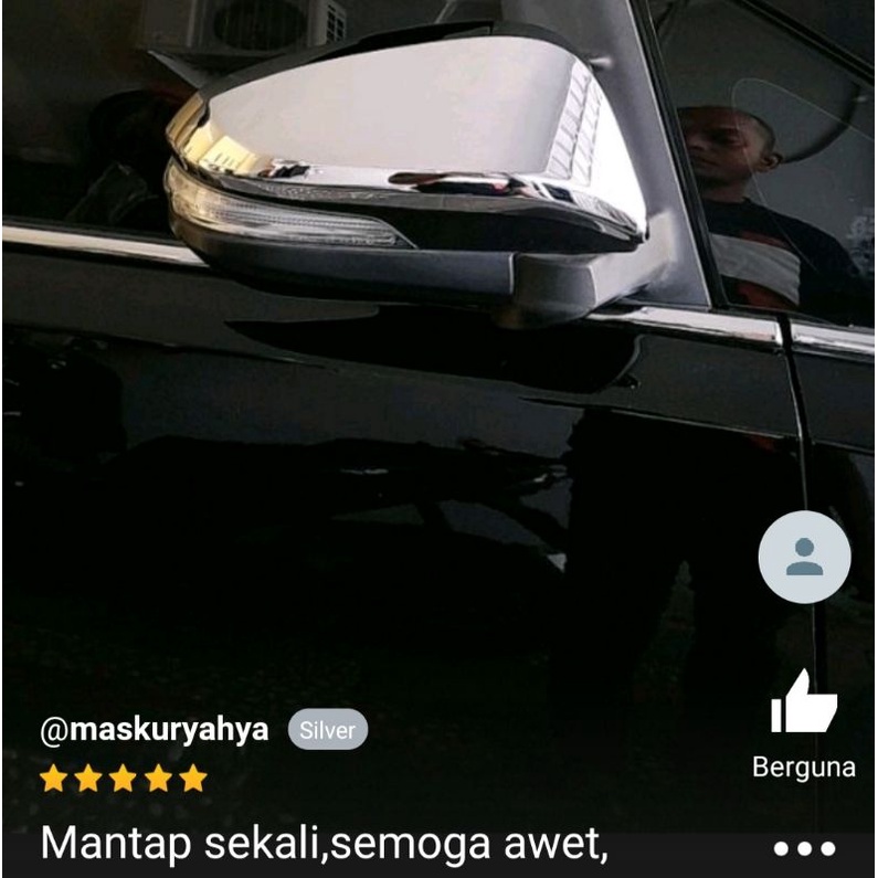 Cover TUTUP spion MODEL TEMPEL TOYOTA INOVA INNOVA REBORN 2016 sd 2023 CROME chrome hitam doff 2017 2018 2019 2020 2021 2022 tempel carbon hitam black piano glossy ribon