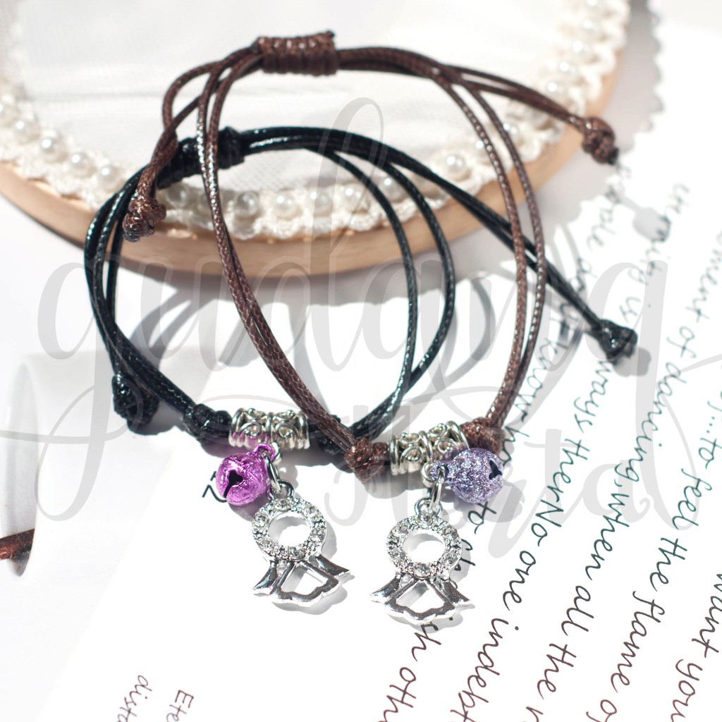 Gelang BFF Angel And Bell Cute Couple SET ISI 2 Lonceng Lucu GH 205328