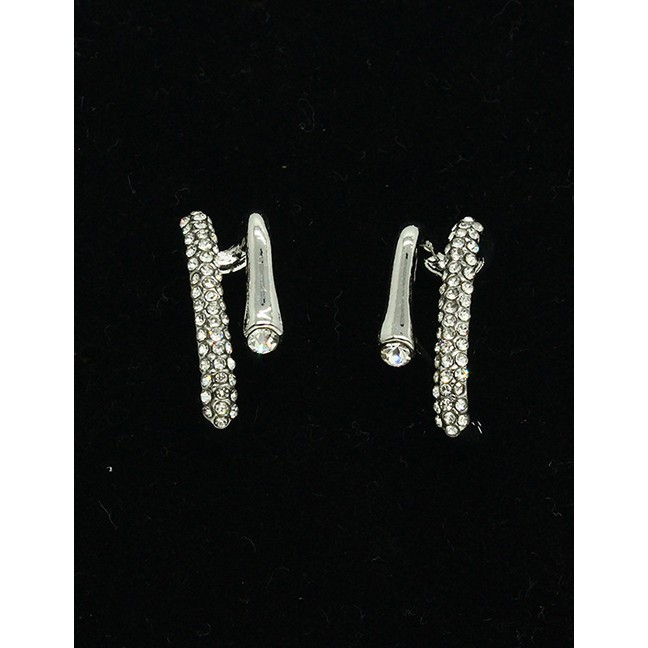 LRC Anting Tusuk Fashion Color Earrings With Diamonds Resin P8219X