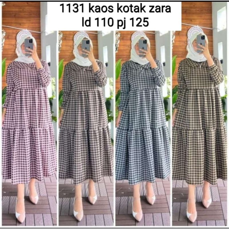 MIDI KOTAK ZARA IMPORT  / MIDI DRESS/BUSUI