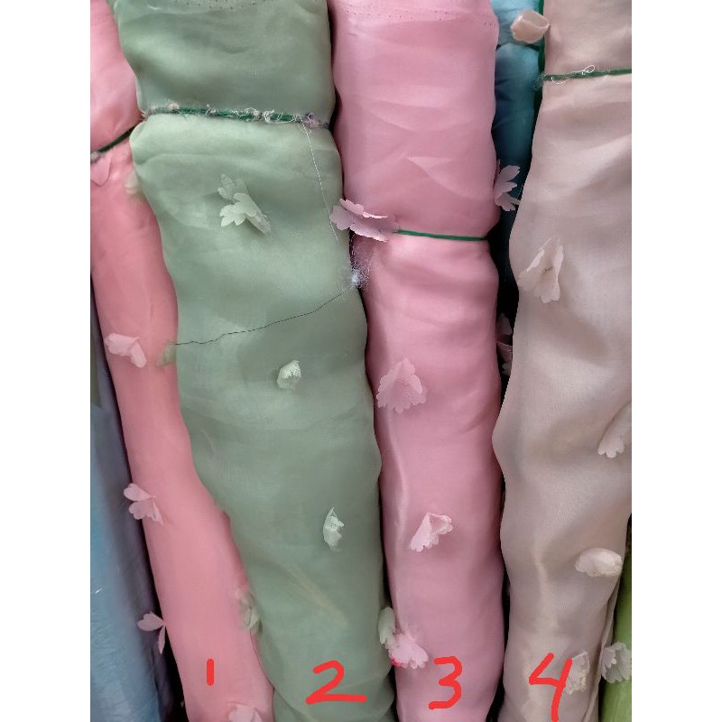 organza bunga 3 D