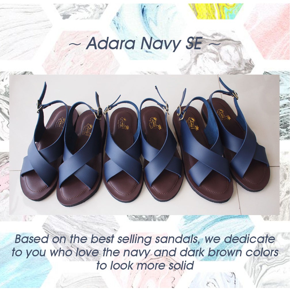 Sendal Wanita Anssy - Adara Navy SE