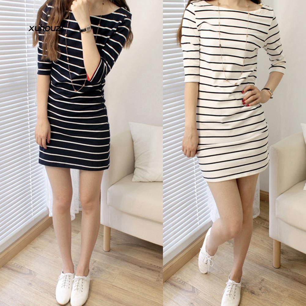 elbow sleeve casual dress