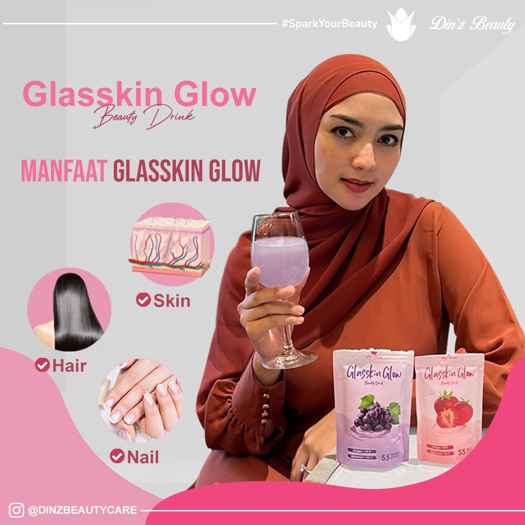 GLASKIN DY DINZ BEAUTY MINUMAN COLLAGEN MEMUTIHKAN MENCERAHKAN MENGHALUSKAN KULIT