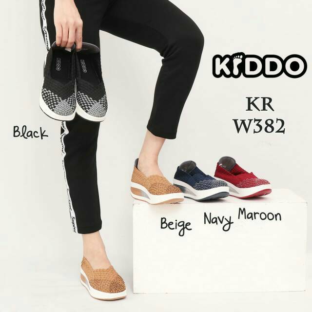 Sepatu Rajut KIDDO W382 WEDGES ORIGINA